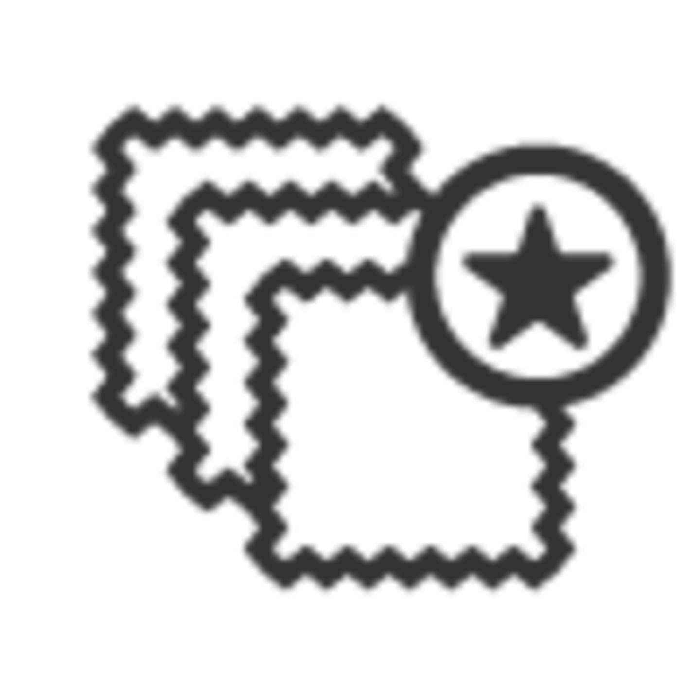 Icon of multiple designs and a favorites star.
